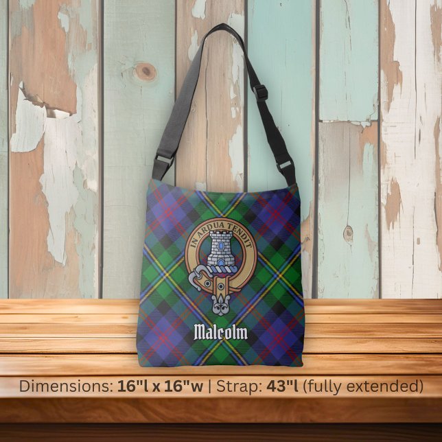 Sac Ajustable Blason du clan Malcolm sur tartan (Créateur téléchargé)