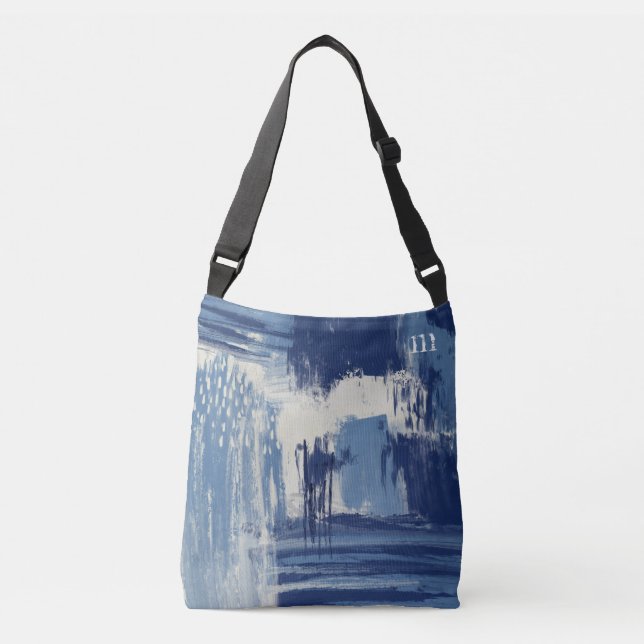Sac Ajustable Bleu Abstrait et ivoire (Devant)