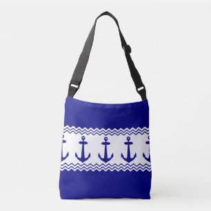 Sac Ajustable Bleu Blanc Ancre nautique Frappes côtières