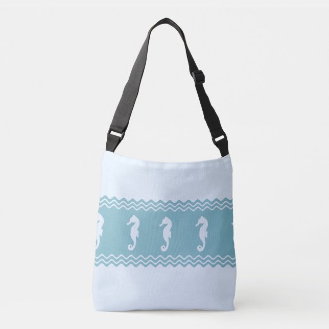 Sac Ajustable Bleu Côtier Hippocampes (Devant)