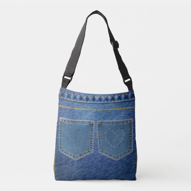 Sac Ajustable Bleu Jeans Look (Devant)