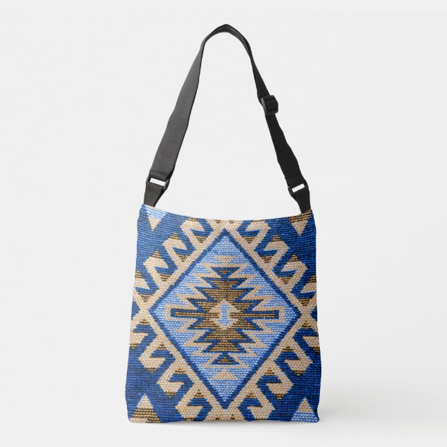 Sac Ajustable Bleu oriental antique Turc Perse Kilim Rug (Devant)