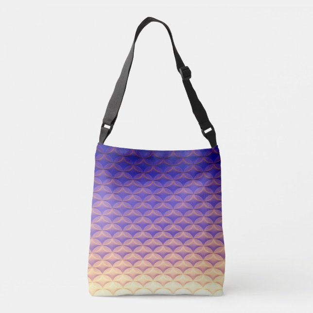 Sac Ajustable Bleu, Violet, Jaune Motif tendance Queue de sirène (Dos)