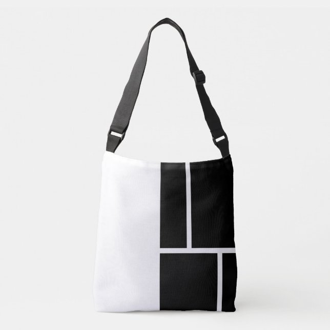 Sac Ajustable Bloc de couleur d'inspiration Mondrian noir et bla (Devant)