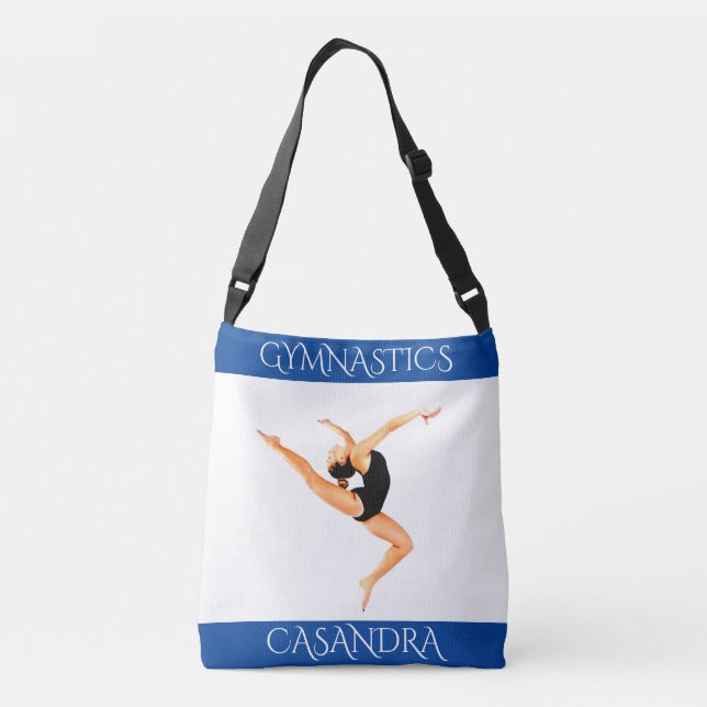 Sac Ajustable Blue Gymnastique fourre-tout ! Nom personnalisé. (Dos)