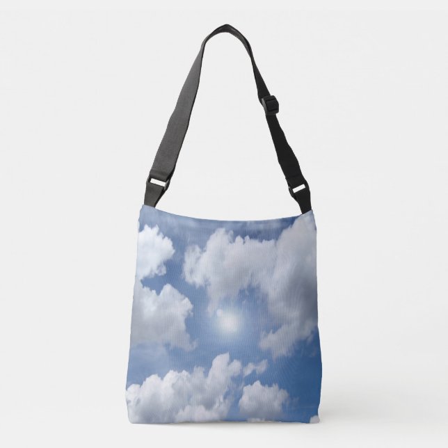 Sac Ajustable Blue Heaven Nuages I + votre texte et vos idées (Devant)