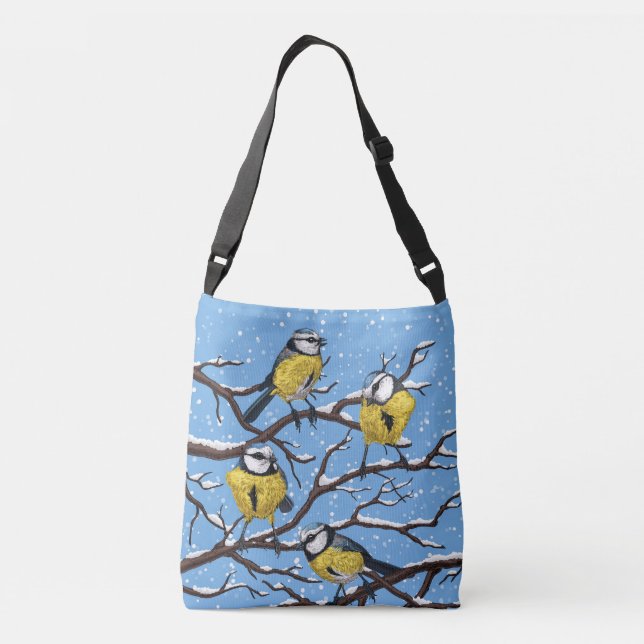 Sac Ajustable Blue tit birds en hiver (Dos)
