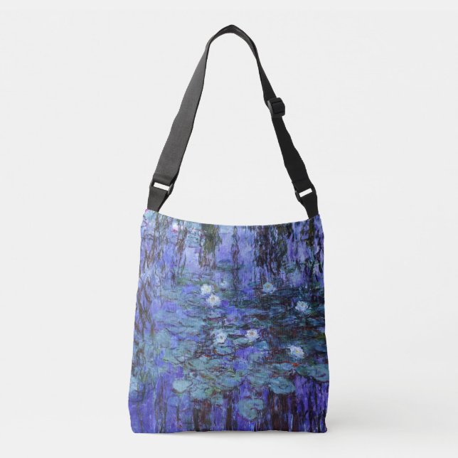 Sac Ajustable Blue Water Lilies peinture par Claude Monet (Devant)