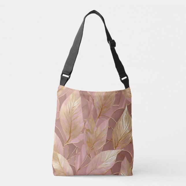 Sac Ajustable Blush Pink Gold Boho Modern Leaves Collection (Devant)