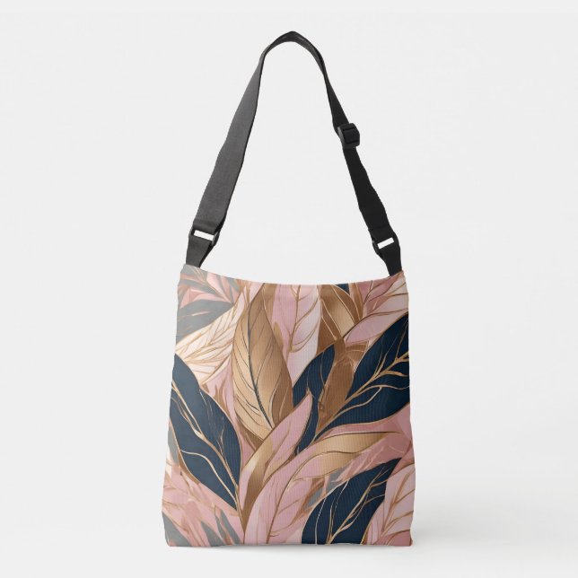 Sac Ajustable Blush Pink Gold Modern Boho Collection Feuilles (Devant)