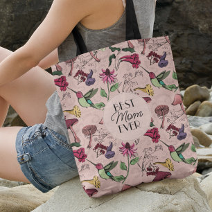 Sac Ajustable Blush rose Meilleure Maman Jamais Photo Colibri Fl
