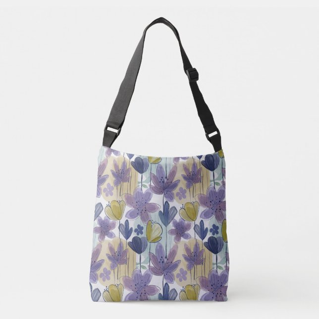 Sac Ajustable Boho aquarelle motif floral (Devant)