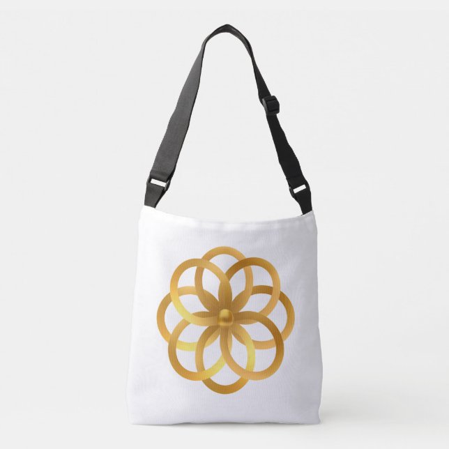 Sac Ajustable Boho Chic Mandala Doré (Devant)