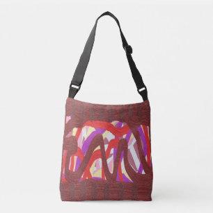 Sac Ajustable Bois de terre brun profond avec violet rouge