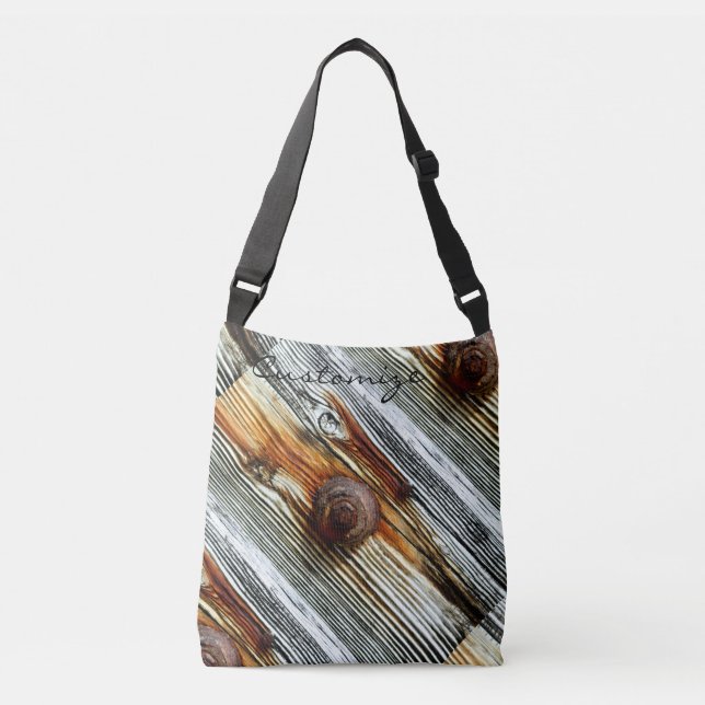 Sac Ajustable bois flotté en diagonale gris Thunder_Cove (Devant)