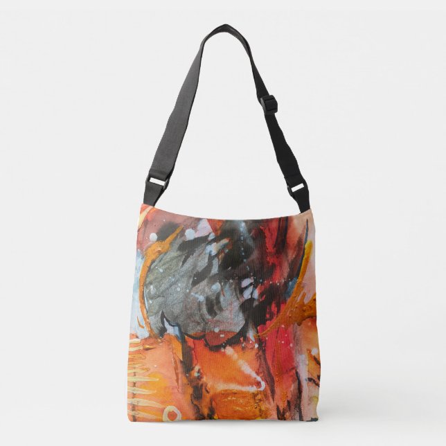 Sac Ajustable bolso con pintura abstracta pintada a mano (Devant)