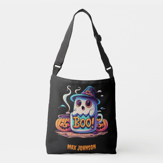 Sac Ajustable Boo ! Halloween - Rassemblement GhoOrange Noir (Devant)