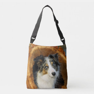 Sac Ajustable Bordure Collie bleu Merle Chien mignonne Portrait 