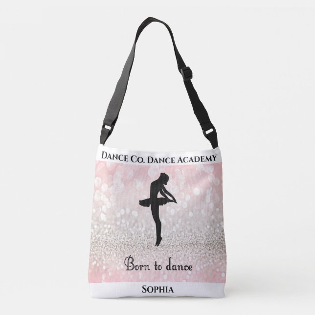 Sac Ajustable "Born To Dance" Fourre-tout avec nom du studio et  (Dos)
