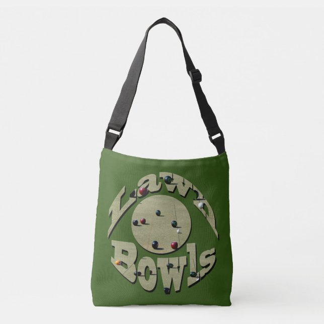 Sac Ajustable Boules de pelouse circulaires Nom Conception, (Devant)