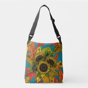Sac Ajustable Bouquet d'automne en bleu
