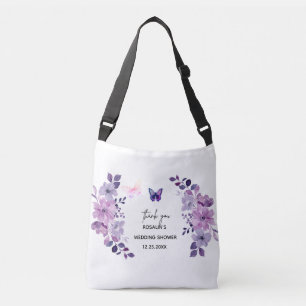 Sac Ajustable Bouquet de fleurs violettes à l'aquarelle