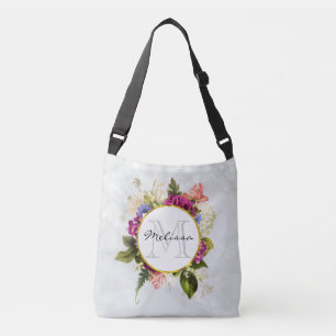 Sac Ajustable Bouquet floral rose et blanc moderne