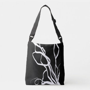 Sac Ajustable Bouquet Noir : Abstrait noir et blanc