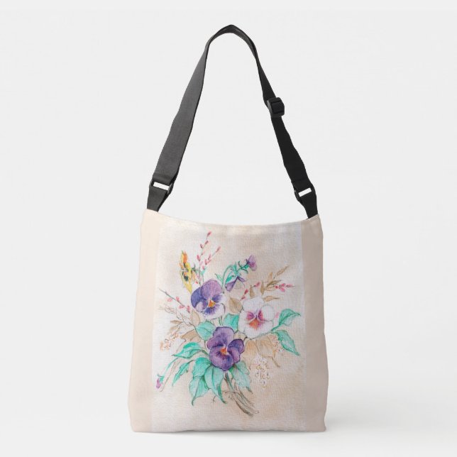 Sac Ajustable Bouquet Pansies (Devant)