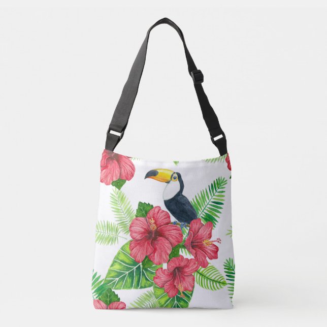 Sac Ajustable Bouquet Toucan et tropical (Devant)