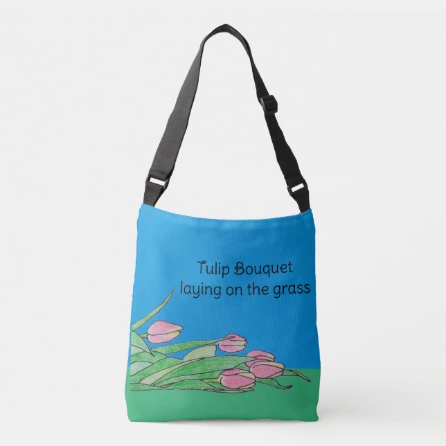 Sac Ajustable Bouquet Tulip allongé sur l'herbe (Devant)