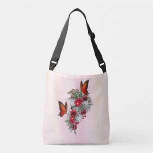 Sac Ajustable Bouquets de roses blanches, bleues et bordeaux