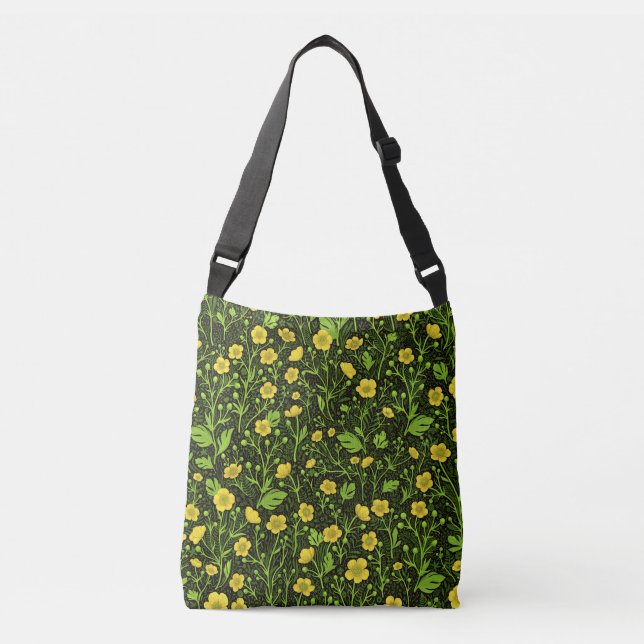 Sac Ajustable Boutons sur noir (Devant)