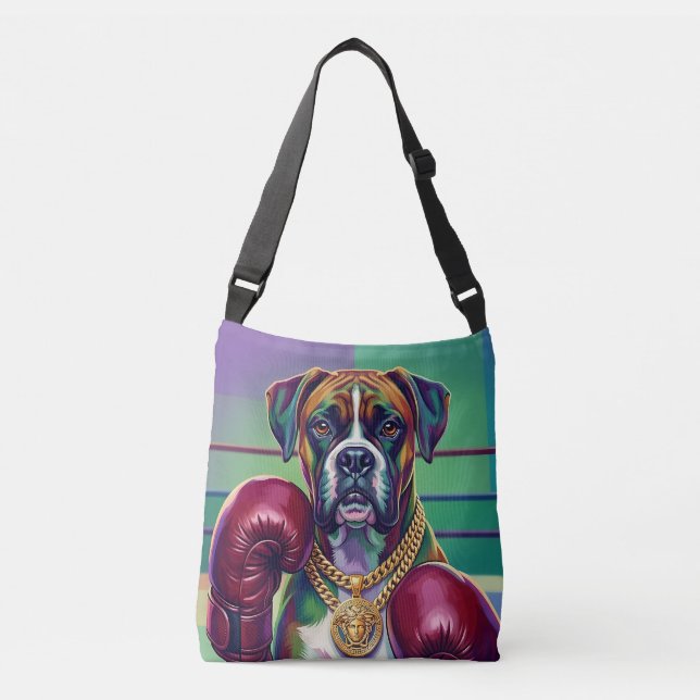 Sac Ajustable Boxeur de chien de boxe d'art pop moderne 360° (Devant)