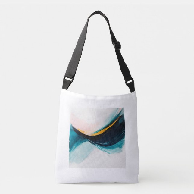 Sac Ajustable brosse en or bleu Abstrait (Devant)