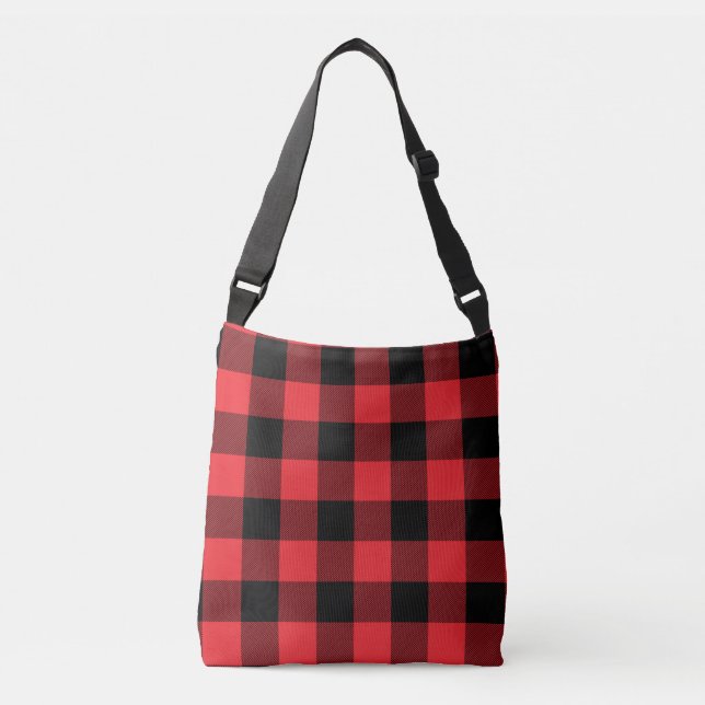Sac Ajustable Buffalo Plaid Red Black Check (Devant)