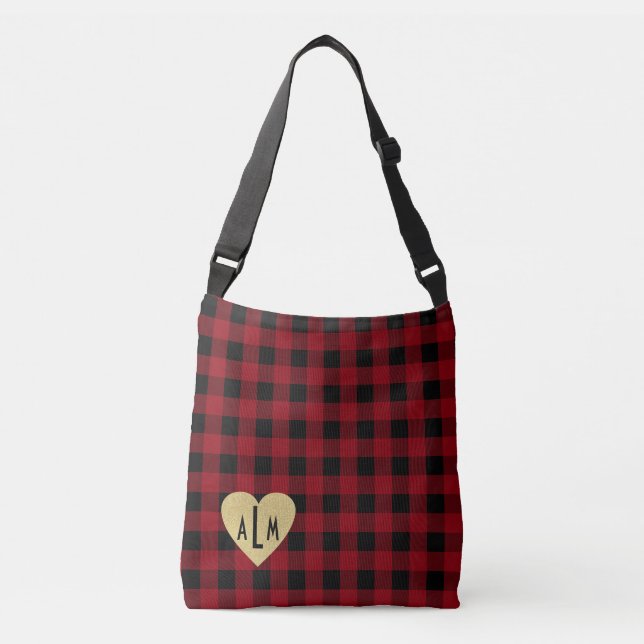 Sac Ajustable Buffalo plaqué avec le coeur du monogramme (Devant)