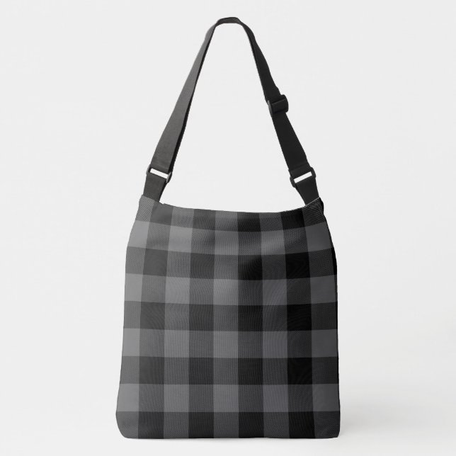 Sac Ajustable Buffle noir gris plaqué (Devant)