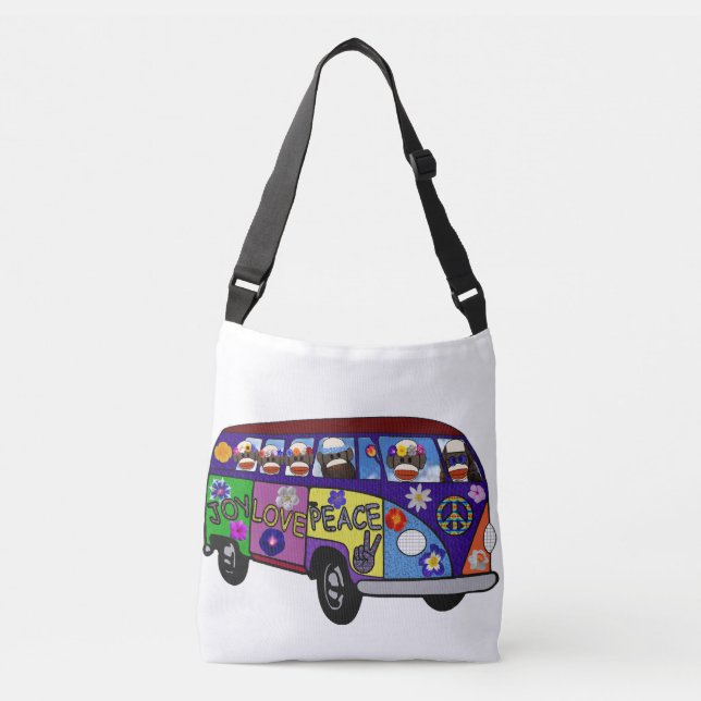 Sac Ajustable Bus de la Paix du Singe Chaussette  (Devant)