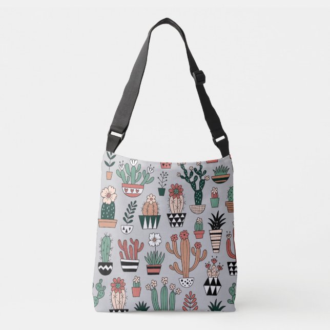 Sac Ajustable Cactus en fleurs mignons : Motif à main (Devant)