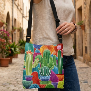 Sac Ajustable Cactus en pot abstrait
