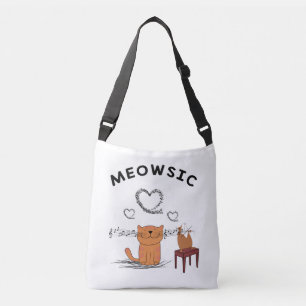 Sac Ajustable Cadeau Chat Et Musique, Cadeau Chat Et Violon, Meo