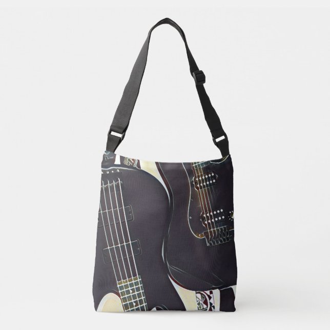Sac Ajustable cadeau d'anniversaire guitariste vintage (Devant)
