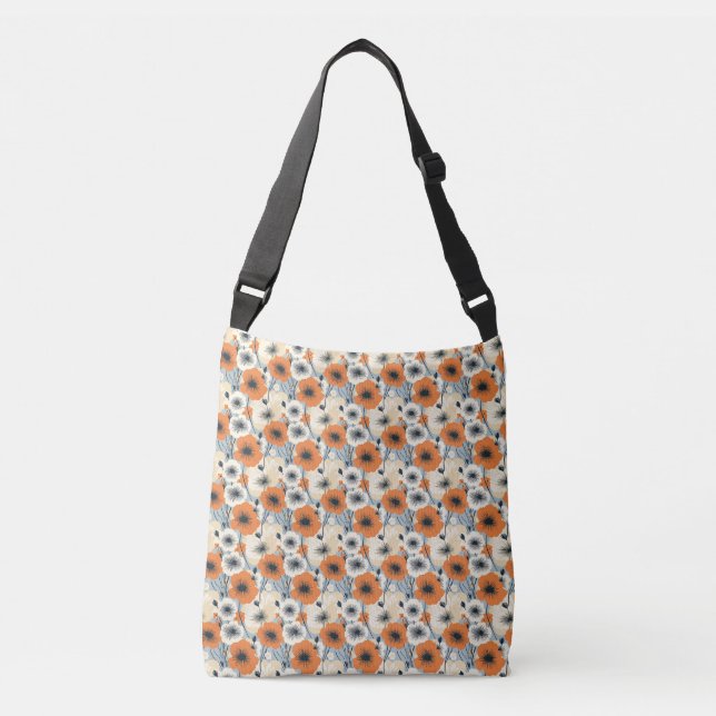 Sac Ajustable Cadeau d'anniversaire | Orange, Blanc et Noir Sans (Devant)