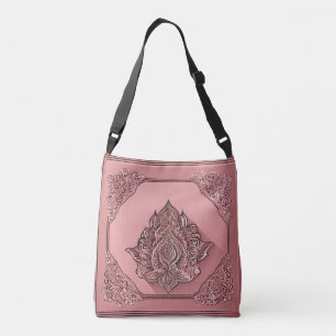 Sac Ajustable Cadeau de douche de mariée Orné Rose Paisley Henna