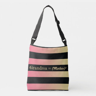Sac Ajustable cadeau de grand-mère en or rose avec rayures noire