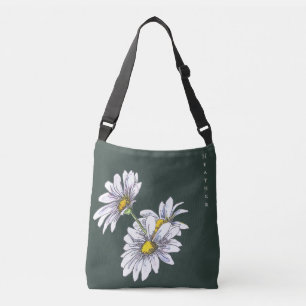 Sac Ajustable Cadeau de Noël personnalisé floral de marguerite à