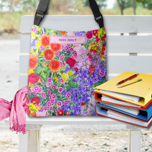 Sac Ajustable Cadeau floral coloré - Style école enseignant