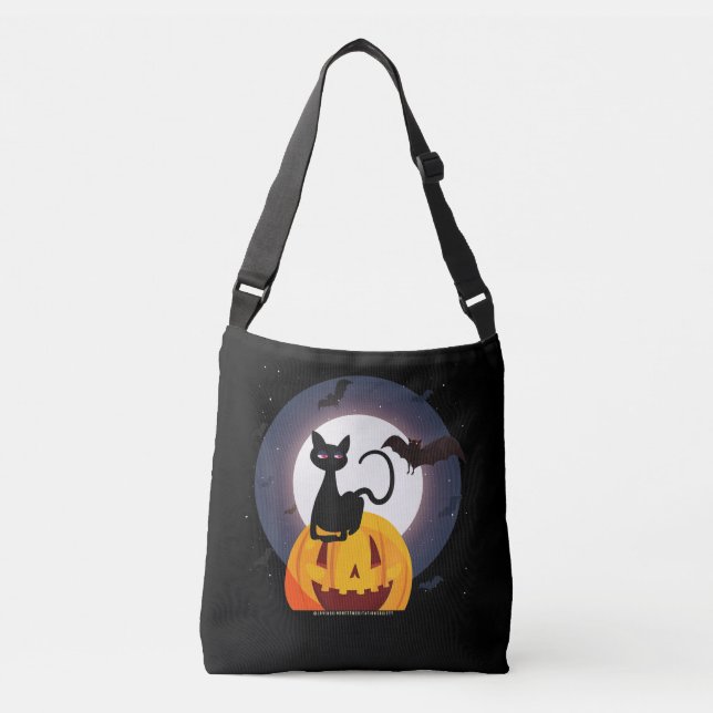Sac Ajustable Cadeau Spider | Halloween Black Cat Spider Citroui (Devant)