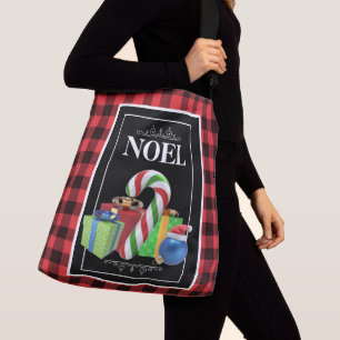 Sac Ajustable Cadeaux de Noël & Sucre de canne & Buffalo Noir Pl